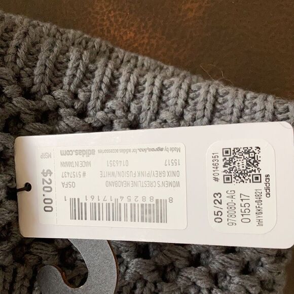 NWT Adidas fleece lined headband color grey - Picture 6 of 6